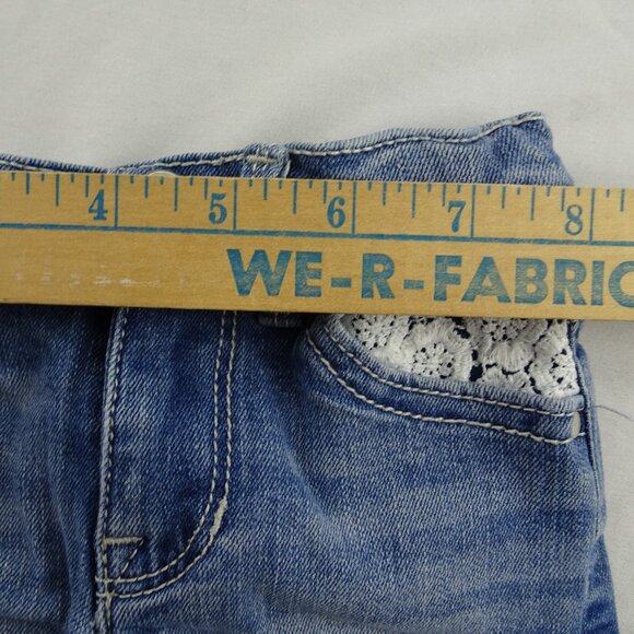 Wonder Nation Girl Youth Jean Short with Lace Flowers Size 3T - Picture 6 of 8
